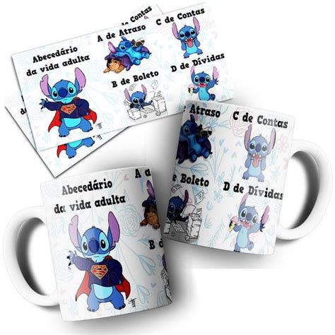 Caneca Lilo Stitch Abeced Rio Da Vida Adulta Mod Tackosc Canecas