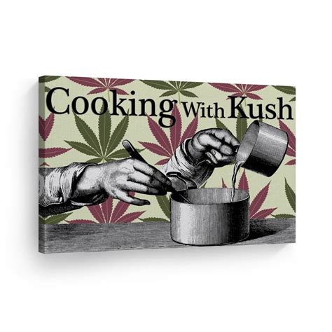 Smoke Wall Art Canvas Wall Art Print Cooking Marijuana With | Etsy