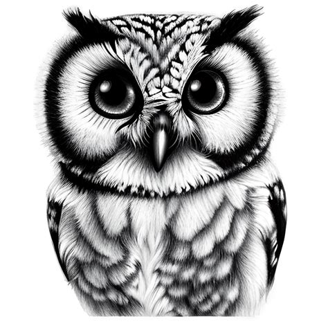 Cute Fluffy Baby Owl Graphic Creative Fabrica