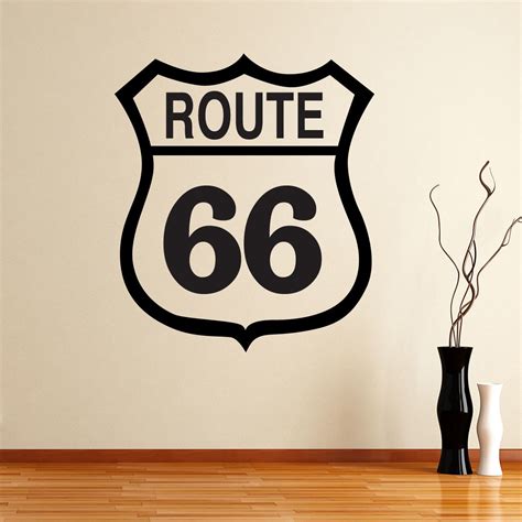 Route 66 Sign Wall Sticker Decal World Of Wall Stickers