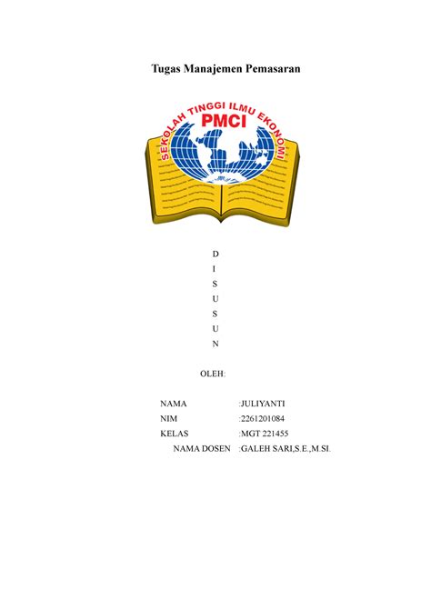 Manajemen Pemasaran Makalah Mochi 3 Tugas Manajemen Pemasaran D