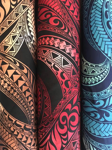 Polynesian Tribal Print Fabric