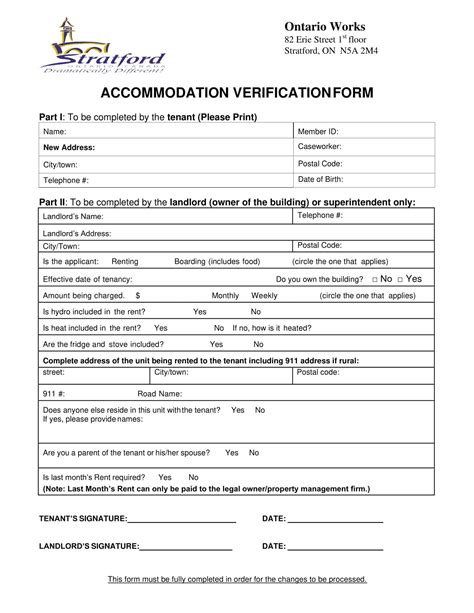 Free Printable Rental Verification Form Templates Word Pdf Landlord