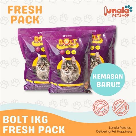 Jual Bolt Adult Tuna Flavour 1KG Fresh Pack Makanan Kucing Ungu Kemasan