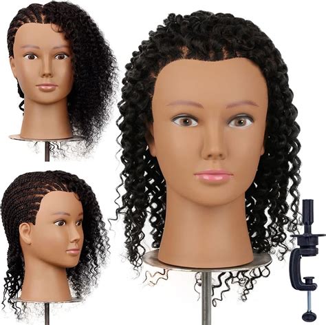 Amazon Newshair Mannequin Head 14 16 100 Human Hair Curly Hair