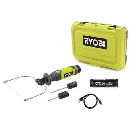 Ryobi Usb Lithium Hot Wire Foam Cutter Kit With 2 0 Ah Lithium Ion Rechargeable Battery The