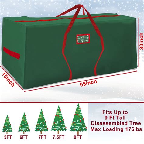 Extra Large Christmas Tree Storage Bag Fits Up To 9ft Disassembled Xmas Tree 65x15x30inch