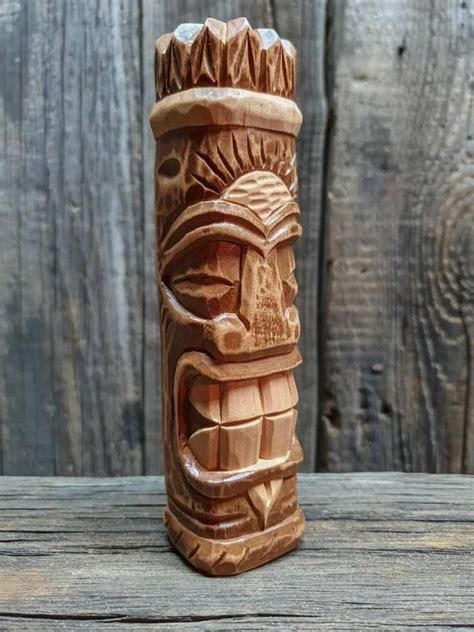 Hawaiian Tiki Statue Tabletop Decor Etsy