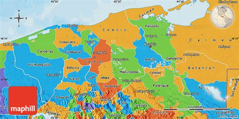 Political Map of Tabasco