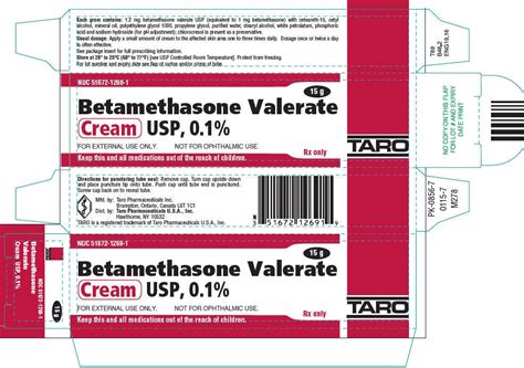 Betamethasone Valevate Cream 01 Rx Products