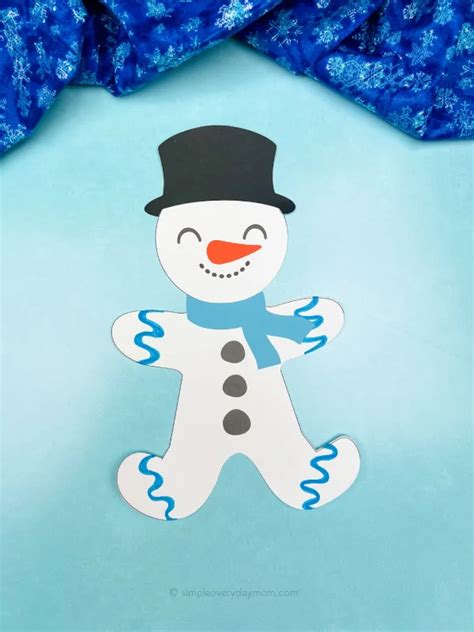 Snowman Gingerbread Man Disguise Craft [free Template]