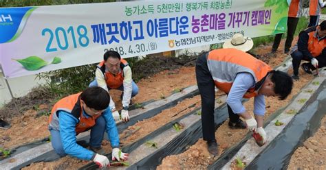 전남농협 영암서 깨끗하고 아름다운 농촌마을 가꾸기 캠페인