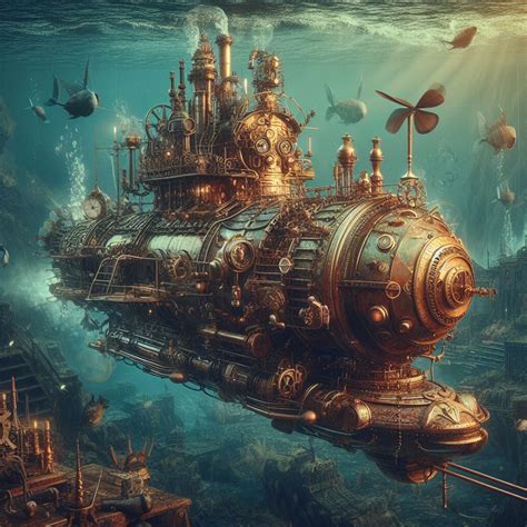 Steampunk Exploration Submarine (AI) by TorpedoBoat on DeviantArt