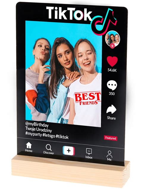 Czarna Ramka Tiktok Twoje Zdj Cie Imi Prezent Y Wyczarujprezent