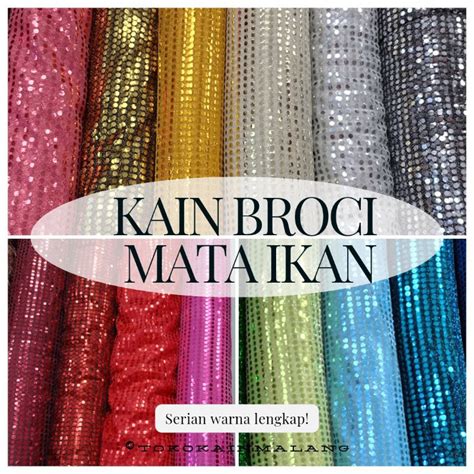 Jual Kain Borci Sequin Mata Ikan Kain Mata Ikan Kain Borci Metalik