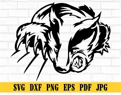 Angry Honey Badger Svg Badger Svg Badger Clipart Badger Files For