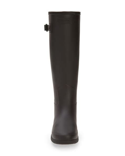 Hunter Original Refined Rain Boot In Onyx At Nordstrom Rack In Black Lyst