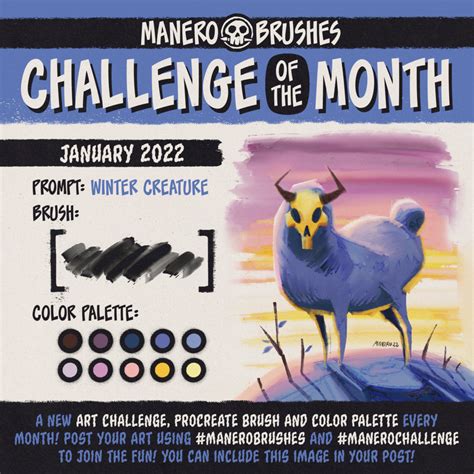 Challenge Of The Month January An Art Prompt Procreate Brush