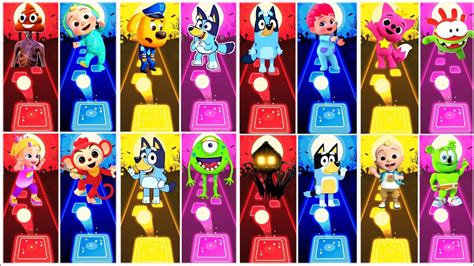 Bluey Bingo Megamix Cocomelon Sheriff Labrador Pinkfong Om Nom