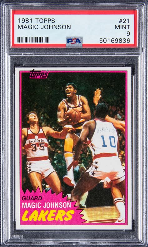 Lot Detail 1981 82 Topps 21 Magic Johnson PSA MINT 9