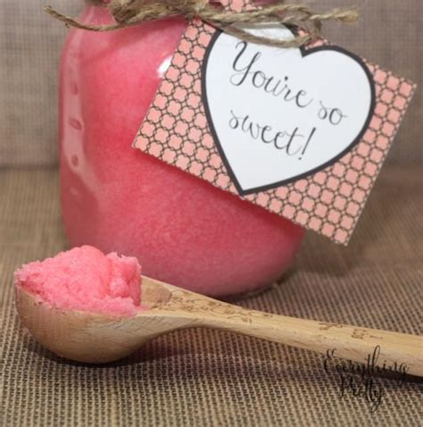 Easy Pink Sugar Scrub Valentines Day T With Printable Label Sugar