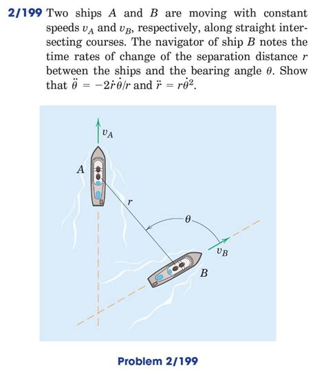 Solved 199 Two Ships A And B Are Moving With Constant