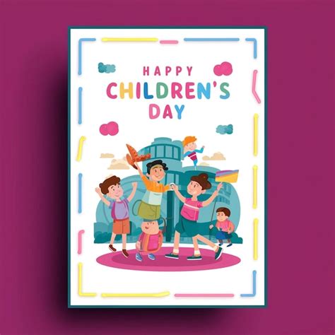 Premium Photo Happy Childrens Day Poster