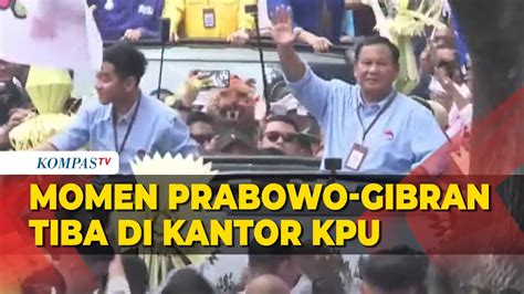 Momen Prabowo Gibran Tiba Di KPU Gunakan Mobil Maung Jelang Daftar