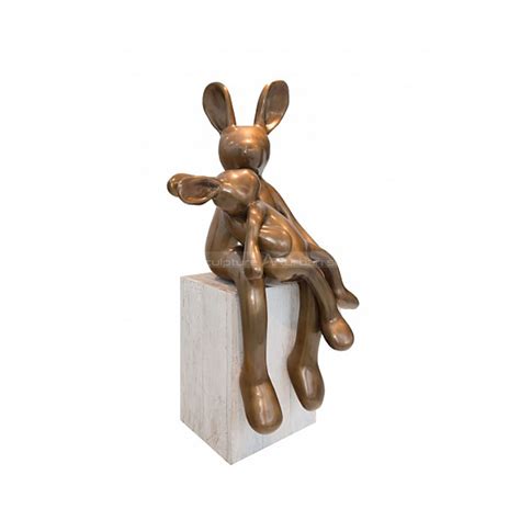 Bronze Rabbit Garden Statue