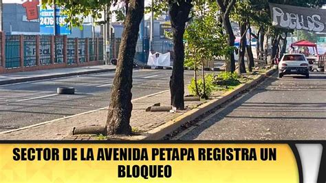 Sector De La Avenida Petapa Registra Un Bloqueo Youtube