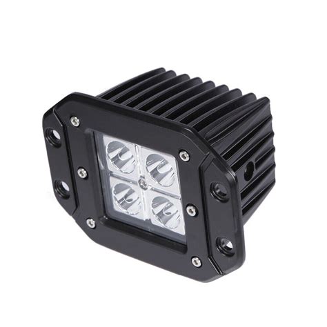 2x Amber White LED Work Light Spot Flood 3X3 Cube Flush Mount Pods