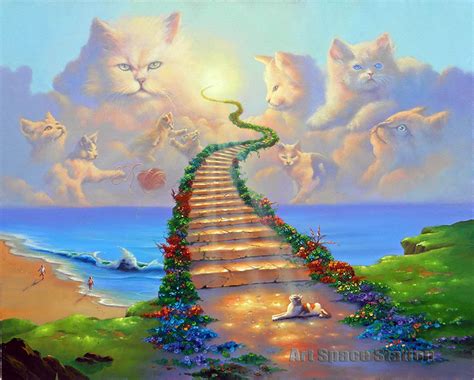 Mano Paintind pintura al óleo Jim Warren arte todos los gatos ir a