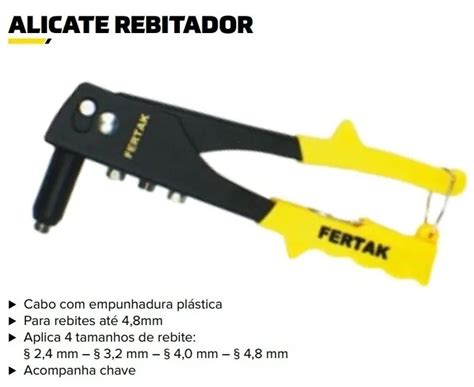 ALICATE REBITADOR 10POL REF 1009 FERTAK SZ Materiais de Construção