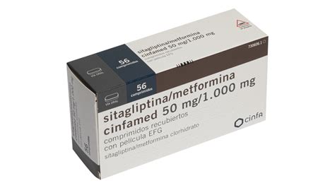 Sitagliptinametformina Cinfamed Efg 50 Mg1000 Mg 56 Comprimidos