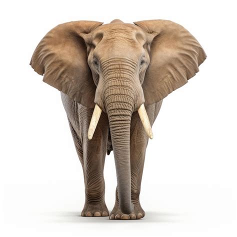 Premium AI Image | African elephant isolated on white background