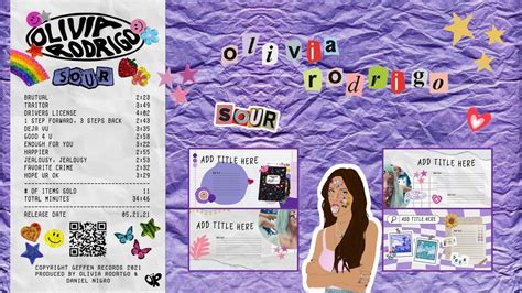 Olivia Rodrigo Sour Album // Free PowerPoint Template | Powerpoint ...