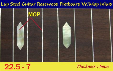 Bruce Wei Lap Steel Fretboard Wmop Inlay Scale 225 7 Etsy