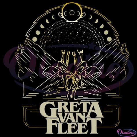 Greta Van Fleet Svg Digital File Greta Van Fleet Moon Phase Svg