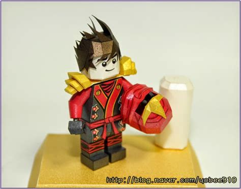 Yobee S Lego Mini Figure Paper Craft Lego Ninjago Kai Papercraft