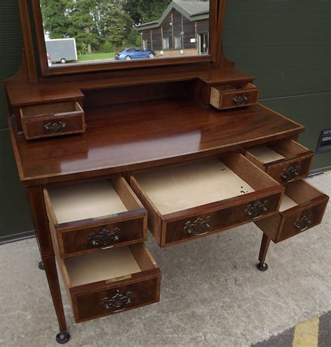 Edwardian Inlaid Mahogany Dressing Table Antiques Atlas