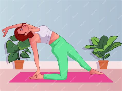 Premium Vector | Yoga for beginners at home for meditation