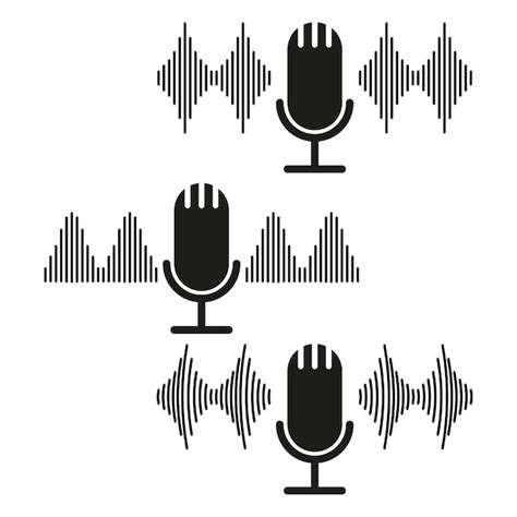 Ic Ne D Onde Sonore Symbole De La Musique Onde Sonore Du Microphone