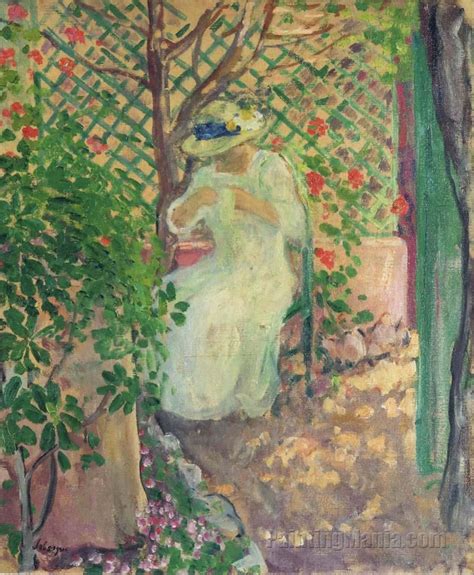 Museum Art Reproductions Marthe Lebasque In The Garden By Henri