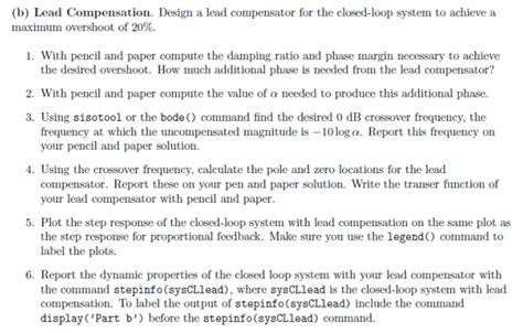 Consider A Control System With A Plant Transfer