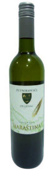 Vino kvalitetno bijelo Maraština Pelješac Vinarija Putniković 0 75 l