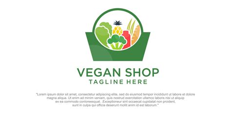 Vegetable shop logo template design Premium Vector 10570899 Vector Art ...