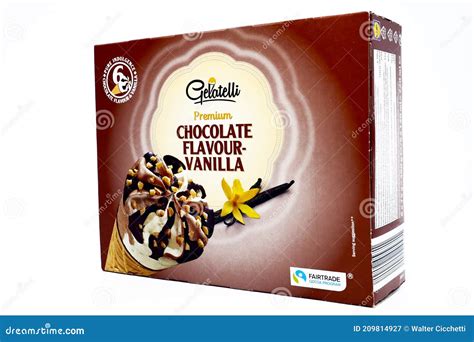 GELATELLI Ice Cream With Chocolate Flavour Vanilla Sold By LIDL