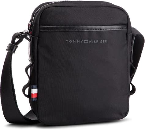 Tommy Hilfiger Shoulder Bag Men Sport Nylon Mini Reporter Black Amazon