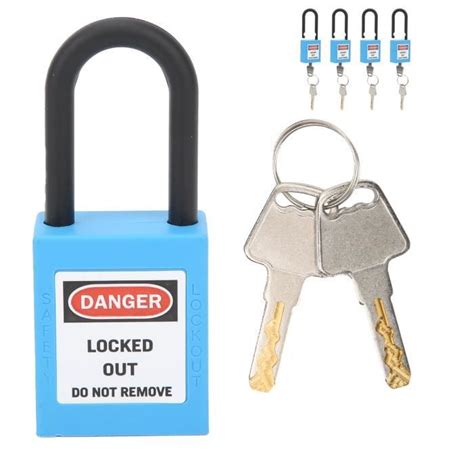 Zerone Cadenas Industriel 5Set 38mm Lockout Tagout Lock Nylon Durable