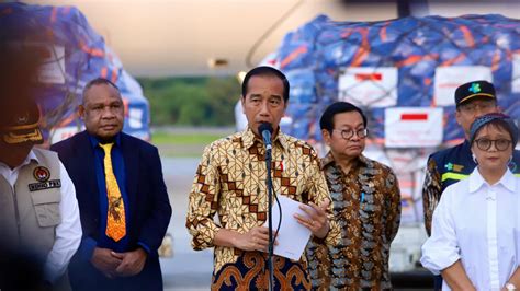 Presiden Joko Widodo Lepas Bantuan Kemanusiaan Ri Untuk Papua Nugini